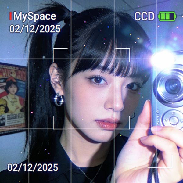 Y2K Digital Camera Selfie — output 1