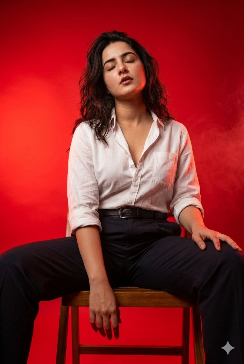 Product Marketing - Red Monochrome Fashion Studio Portrait — output 1
