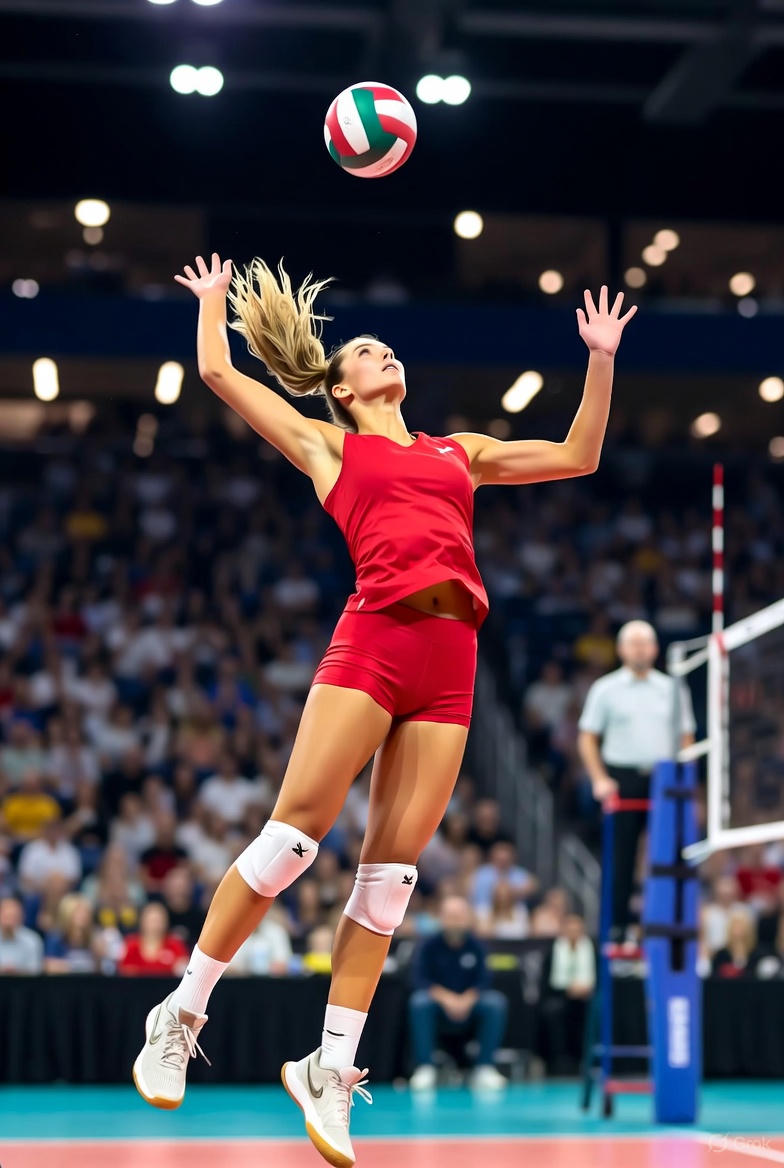 Product Marketing - Ultra-Photoreal Volleyball Action Shot — output 1