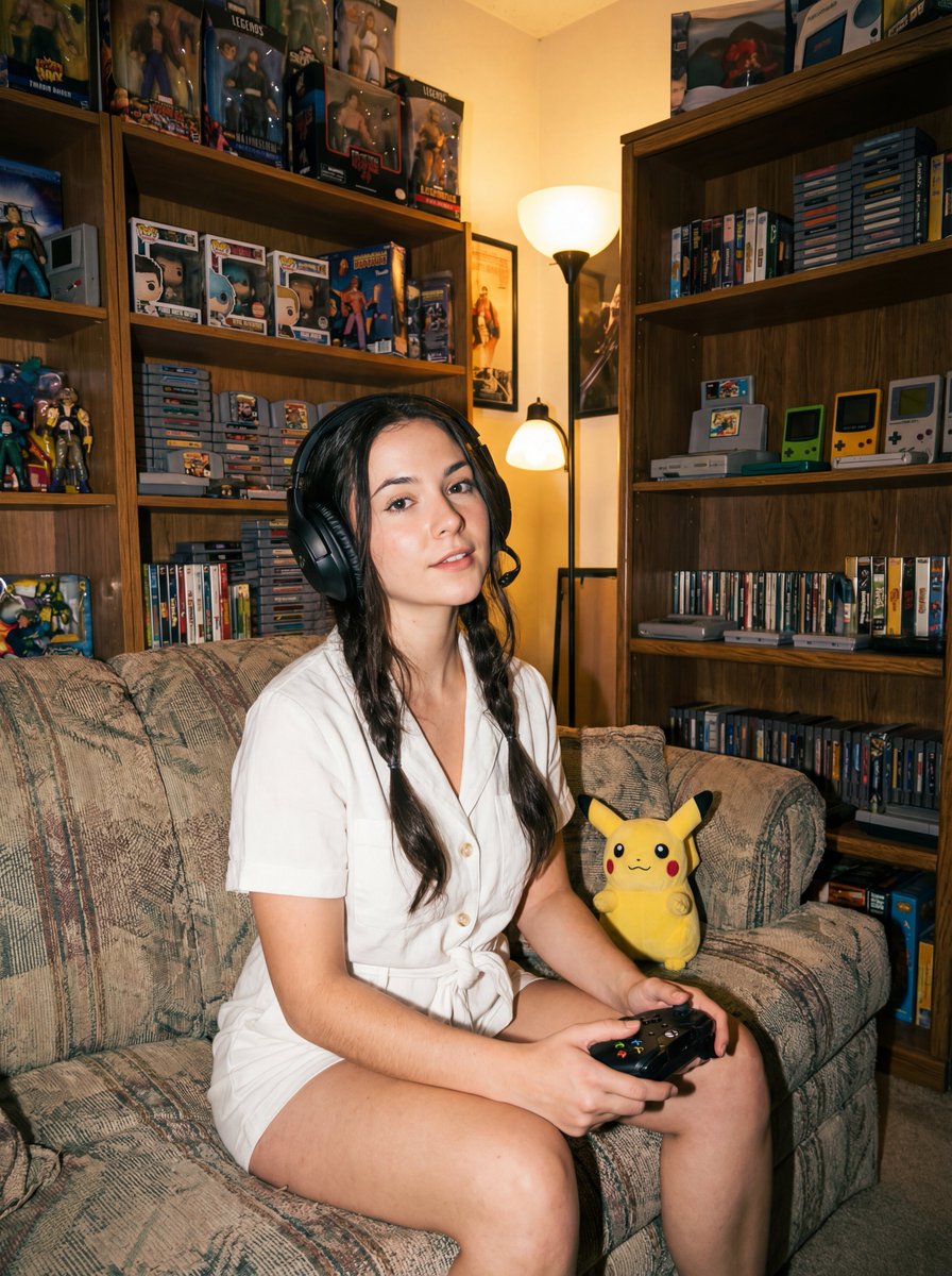 Direct flash gamer girl Nano Banana Pro JSON tag prompt — output 1