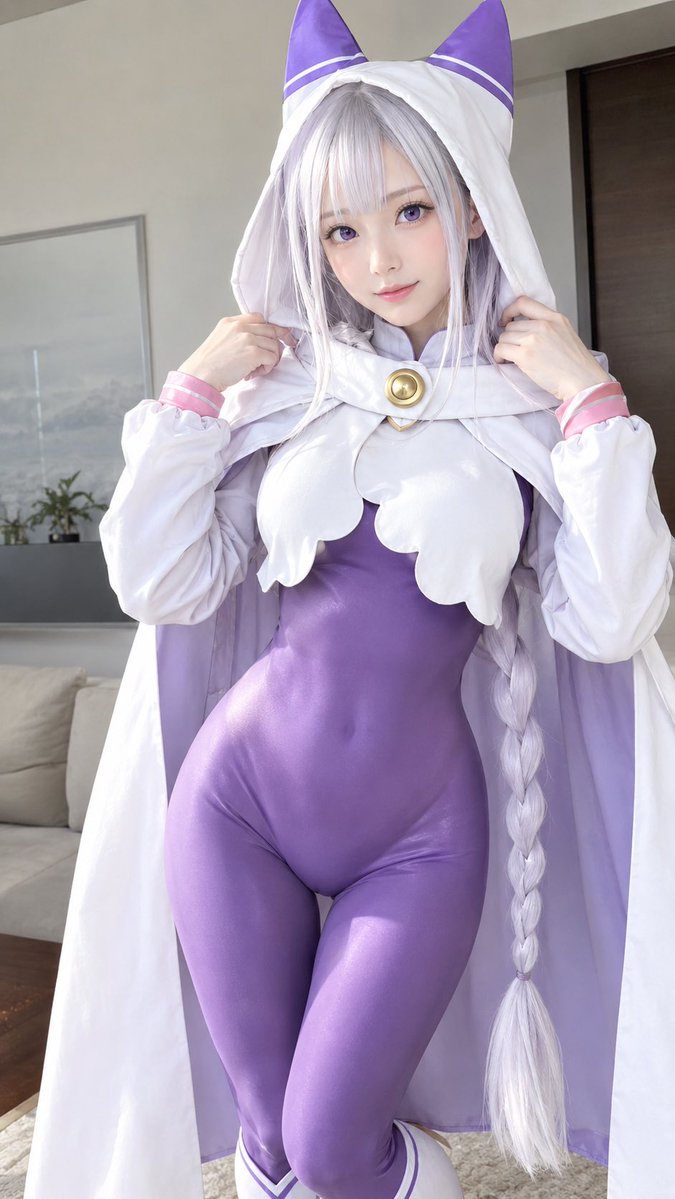 Profile / Avatar - Photoreal Emilia Cosplay Portrait — output 1