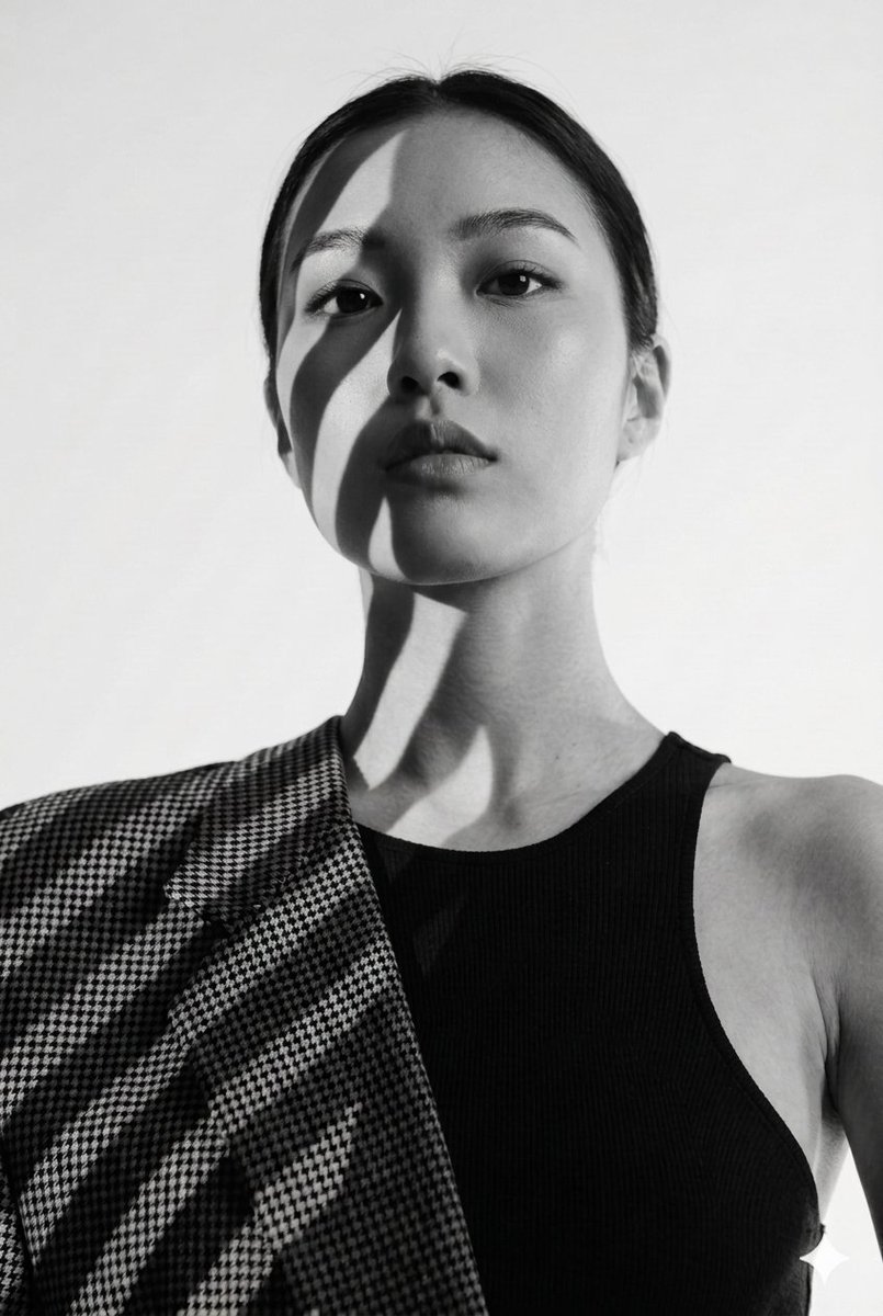 Product Marketing - Minimalist Shadow Play Fashion Portrait — output 1