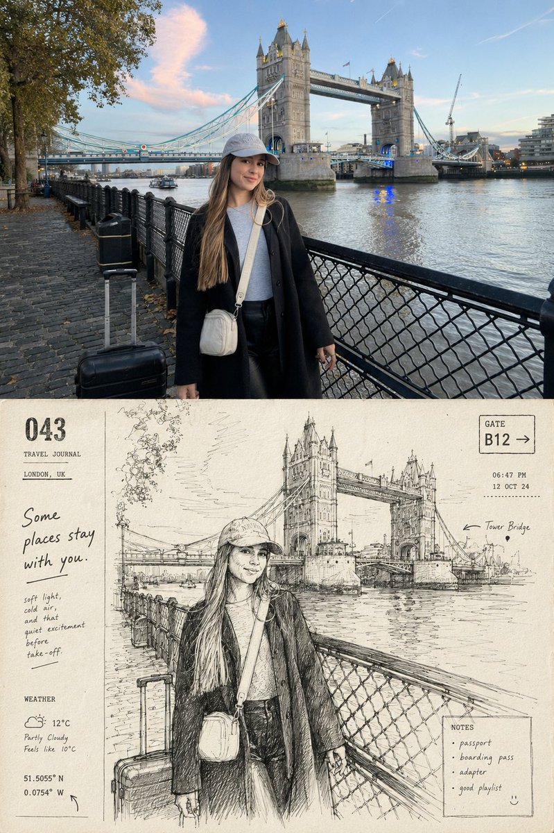 Social Media Post - Travel Departure Diary Artbook — output 1