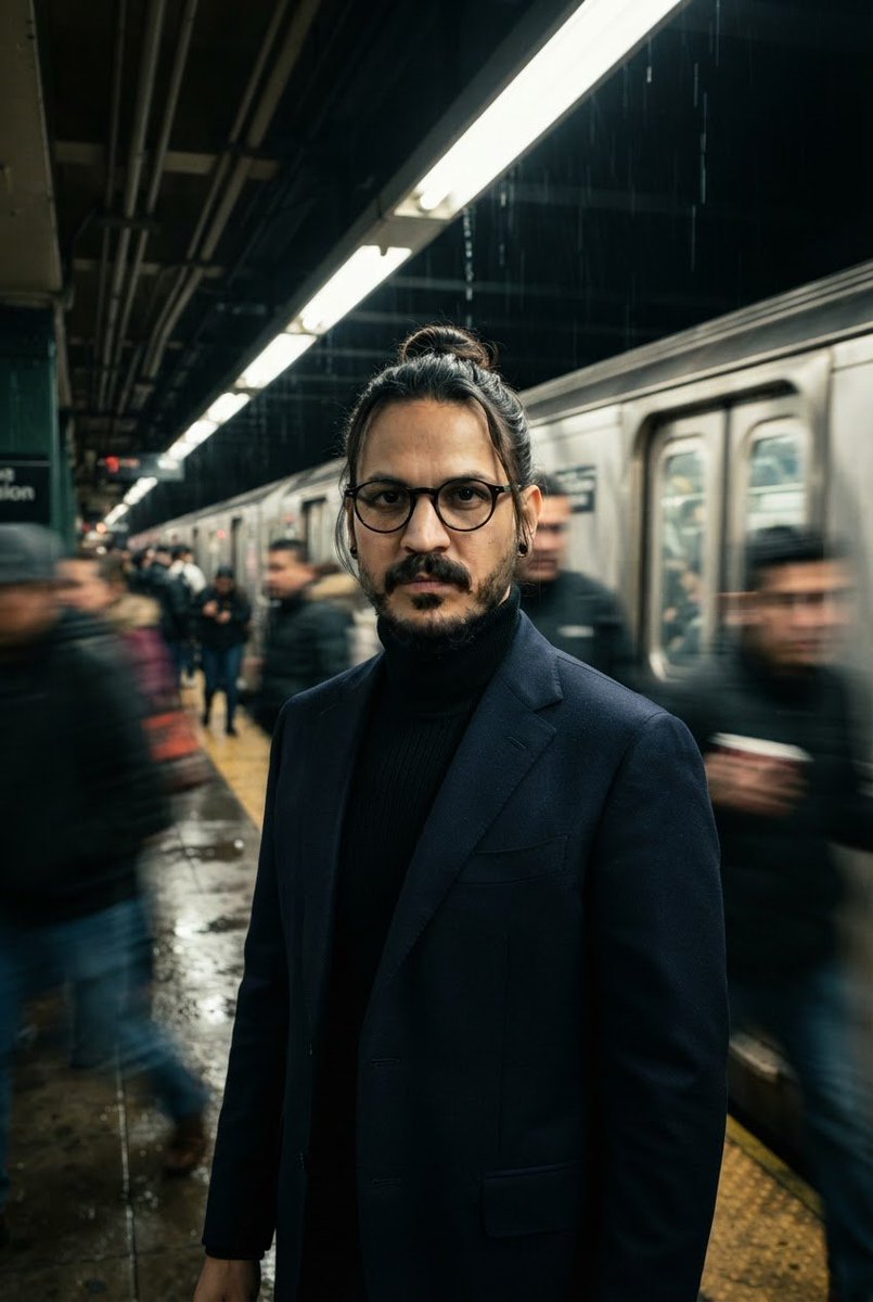 Product Marketing - Cinematic Subway Platform Portrait — output 1