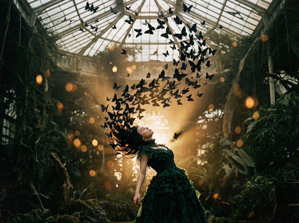 Ecstatic Butterfly Dream Subterranean Portrait — output 1