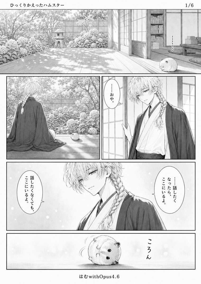 Comic / Storyboard - Quiet Hamster Manga Page — output 1
