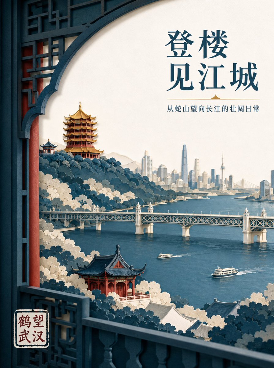 Product Marketing - Wuhan Paper Cut Illustration Poster — output 1