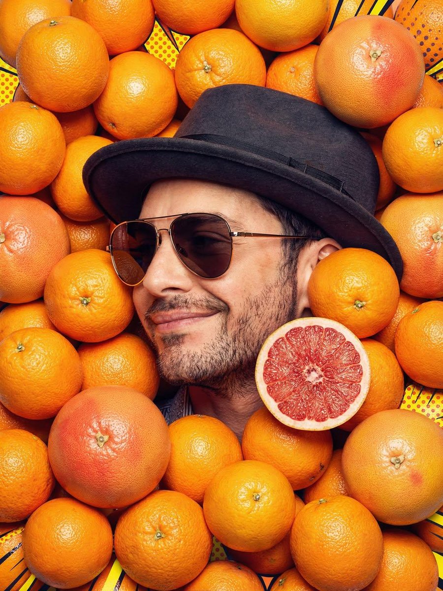Surreal Pop-Art Citrus Editorial Portrait — output 1