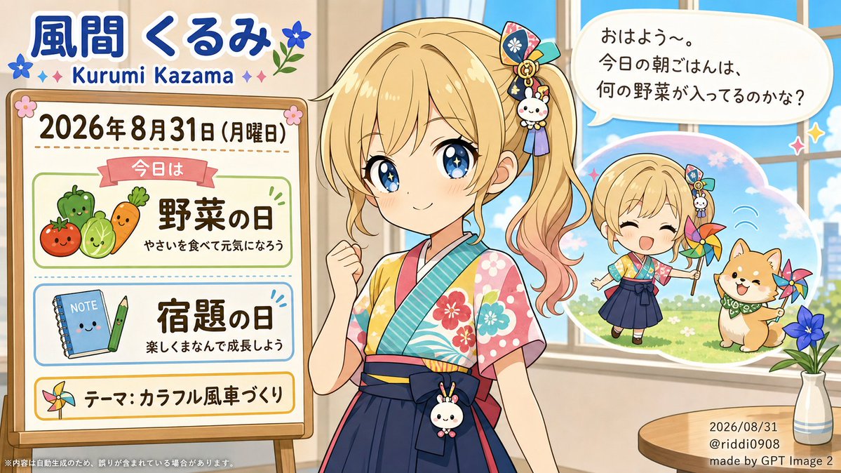 Infographic / Edu Visual - Kurumi Kazama Morning Board — output 1