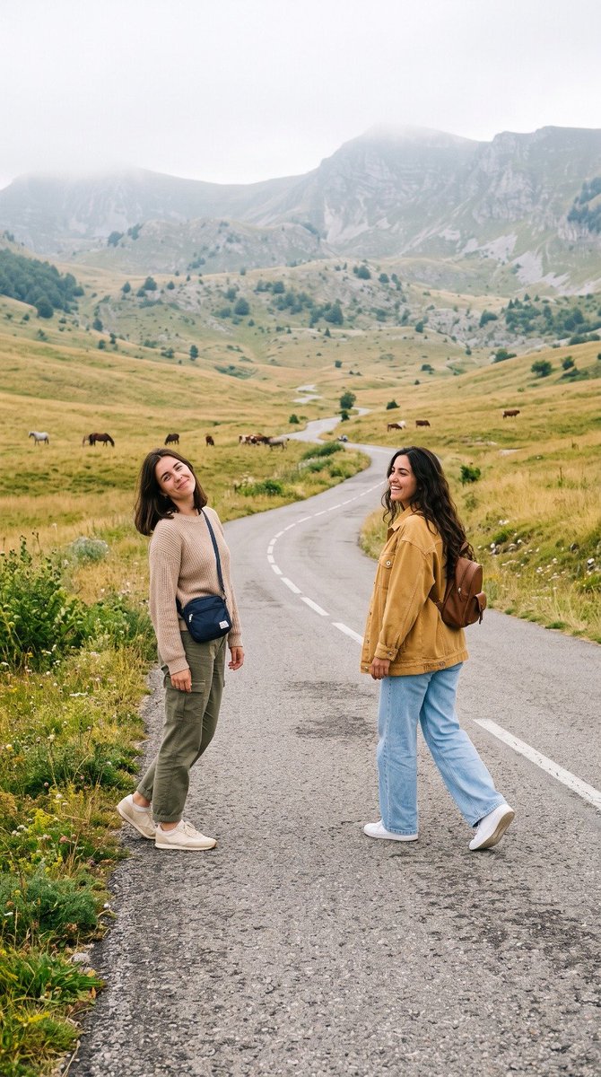 Social Media Post - Countryside Road Lifestyle Photo Prompt — output 1