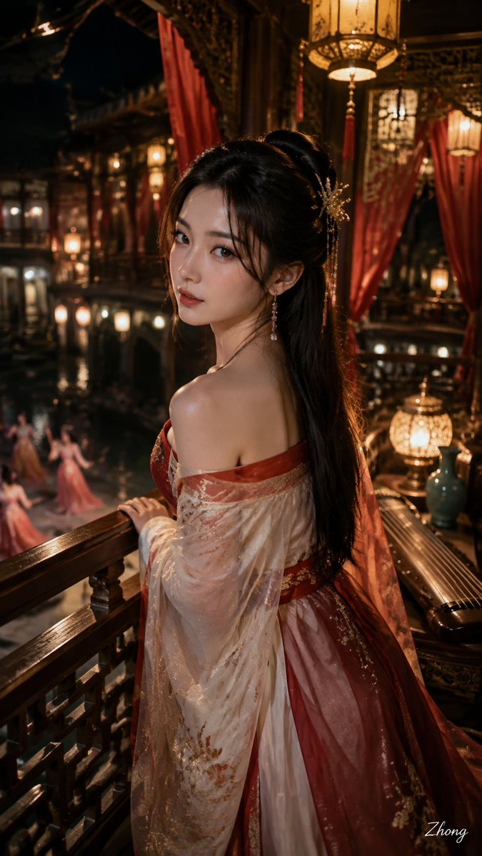 Social Media Post - Jiangnan Night Hanfu Cinematic Photography — output 1