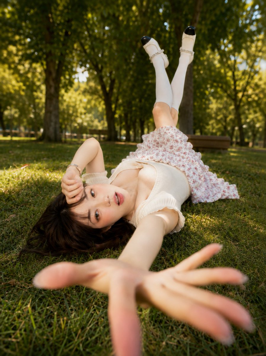 Social Media Post - Summer Park Dappled Light Portrait — output 1