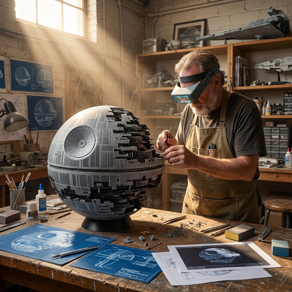 Product Marketing - Cinematic Artisan Portrait Prompt for Model Making Workshop — output 1
