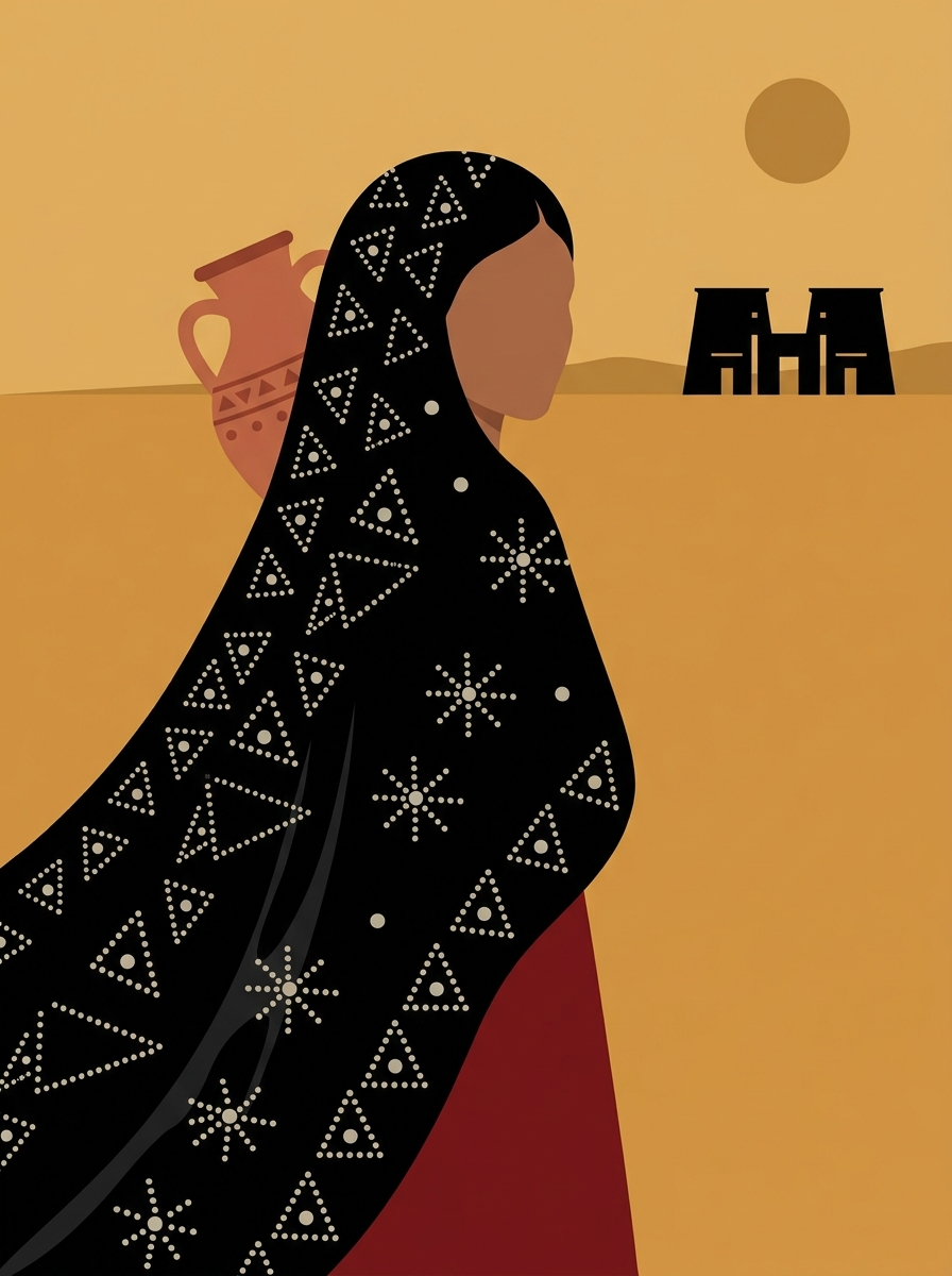 Sa'idi Egyptian Woman Vector Illustration — output 1