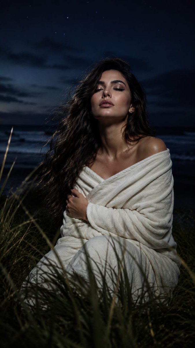 Profile / Avatar - Coastal Night Serenity Portrait — output 1