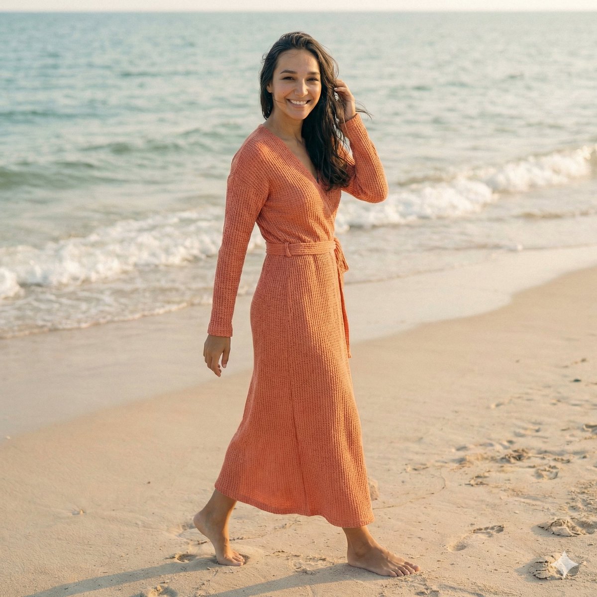 Social Media Post - Hyper-Realistic Cinematic Beach Portrait Prompt — output 1
