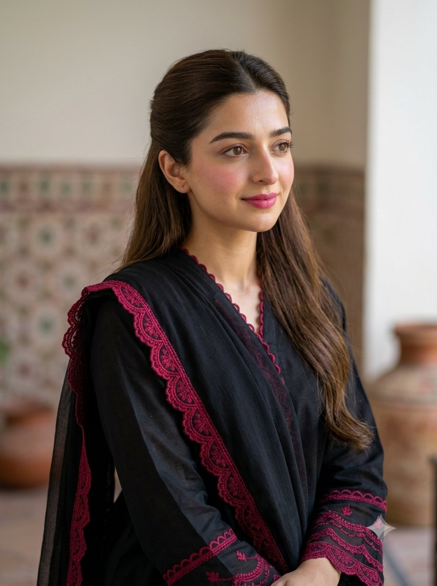 Profile / Avatar - Pakistani Traditional Dress Cinematic Portrait — output 1