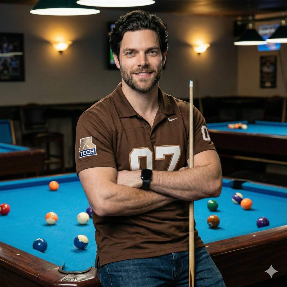 Ultra-Realistic Billiards Player Portrait — output 1