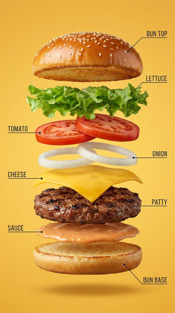 Infographic / Edu Visual - Vertical Exploded Food Infographic — output 1