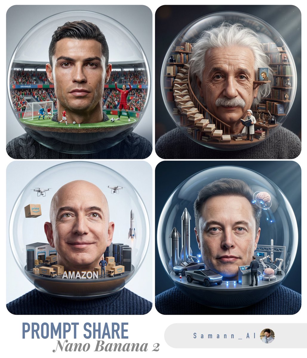 Game Asset - Surreal Miniature Universe Bubble Portrait — output 1