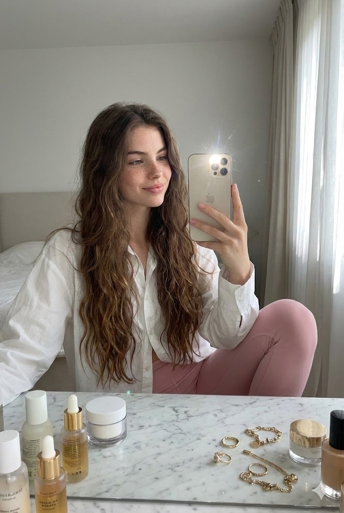Mirror Selfie at Marble Vanity — output 1