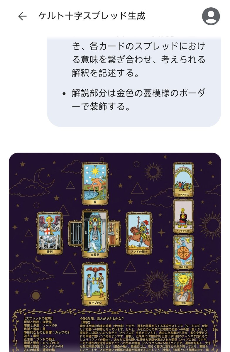 Infographic / Edu Visual - Tarot Celtic Cross Spread Reading Generation Prompt — output 1