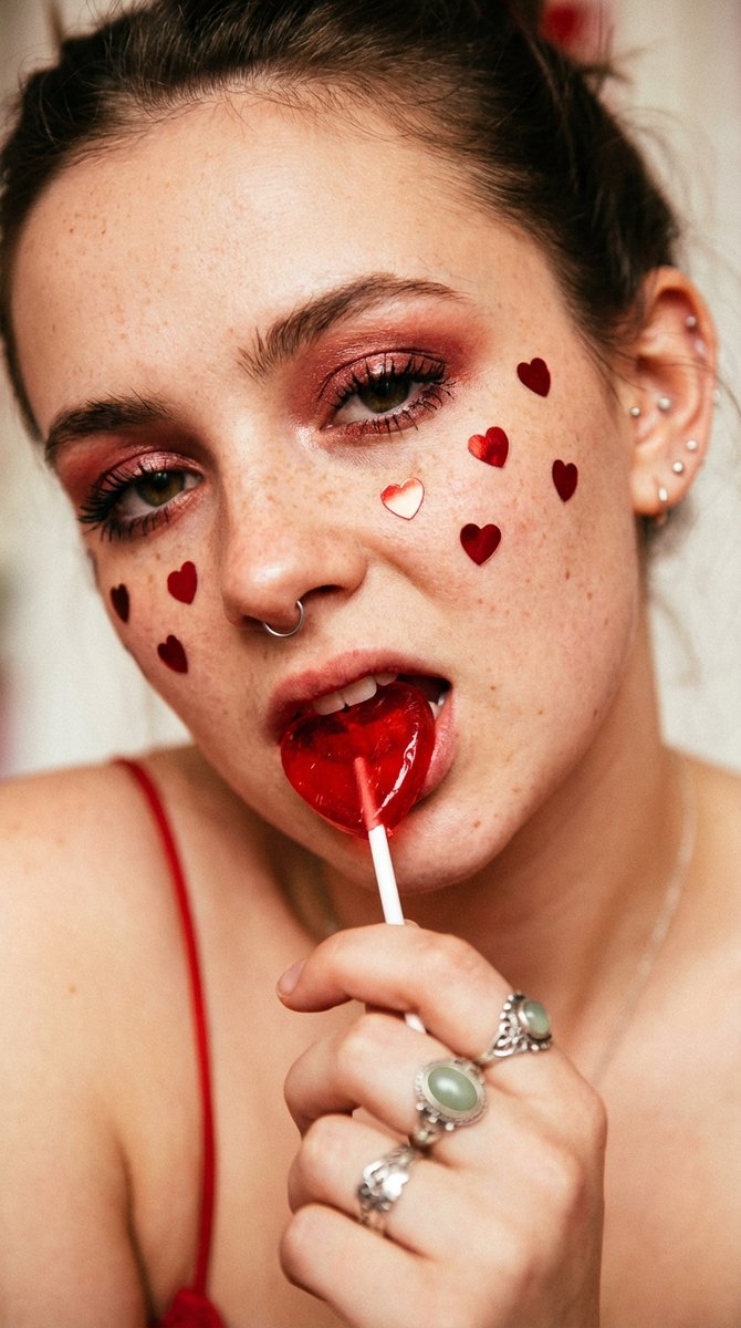 Social Media Post - Coquette Soft Grunge Macro Portrait Prompt — output 1