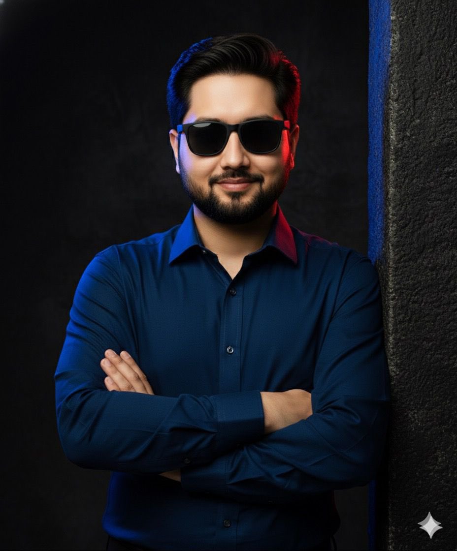 Cinematic studio portrait with moody lighting — output 1