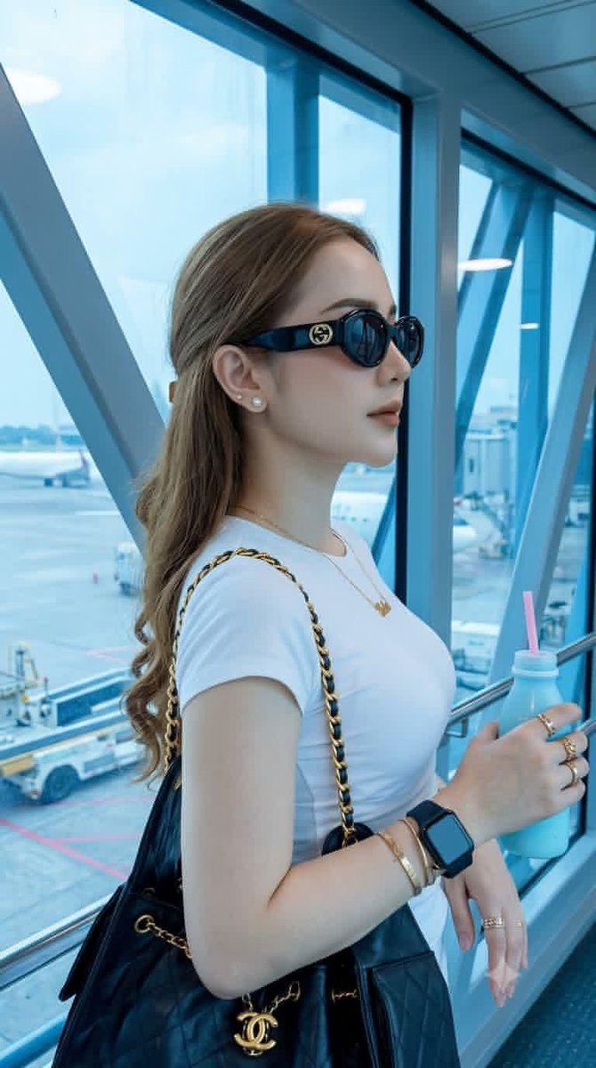 Profile / Avatar - Modern Airport Travel Portrait — output 1