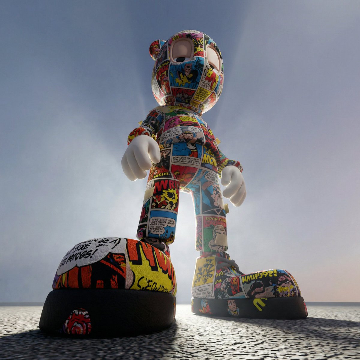 Game Asset - Worm's-Eye Perspective Character Shot (Likeness Preservation) — output 1