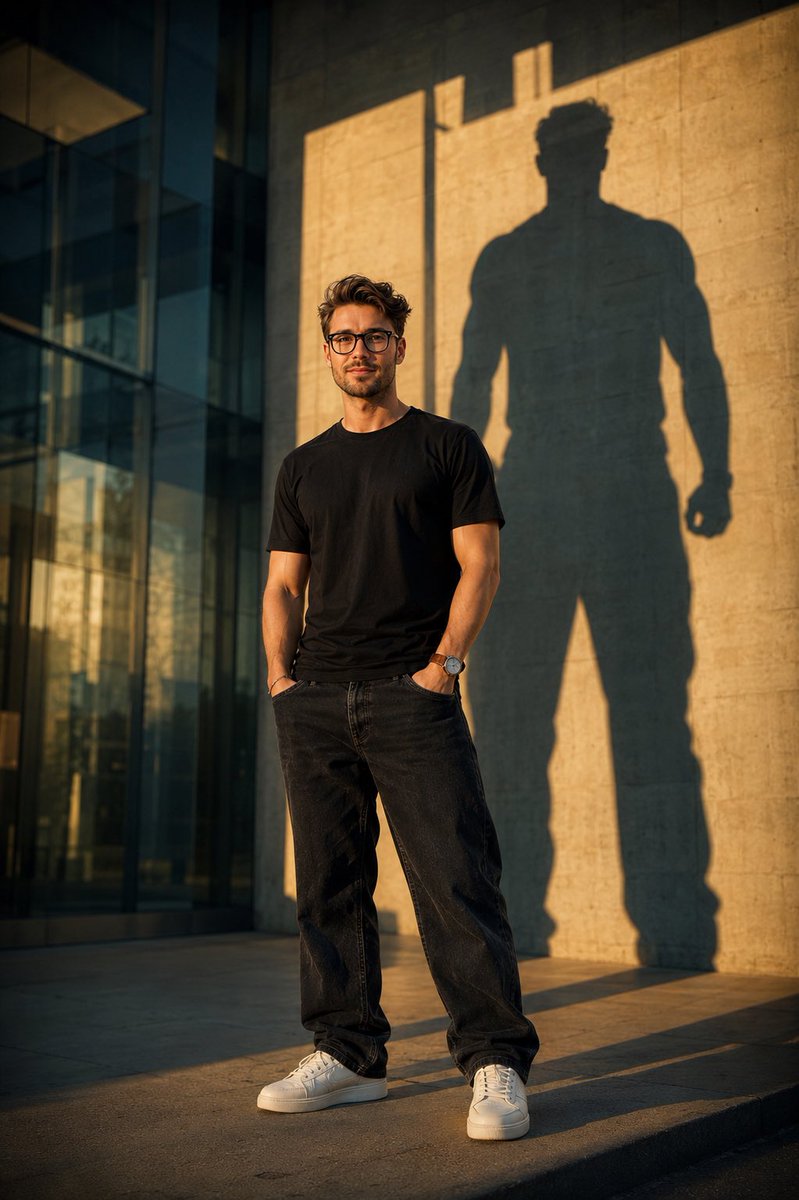 Social Media Post - Minimalist Urban Shadow Portrait — output 1