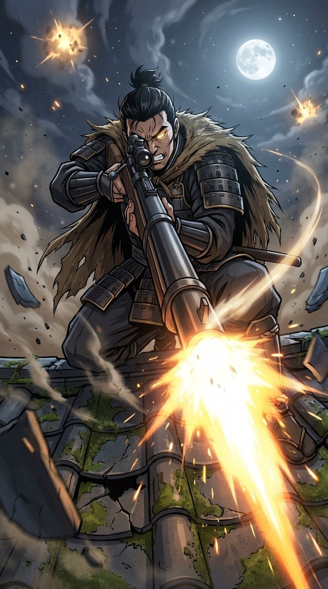 Samurai Sniper Extreme Low-Angle Prompt — output 2