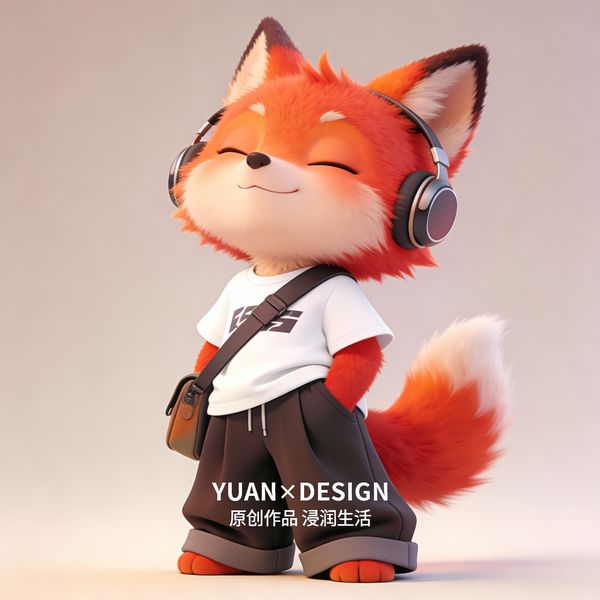 Trendy Little Fox IP Character Design — output 1