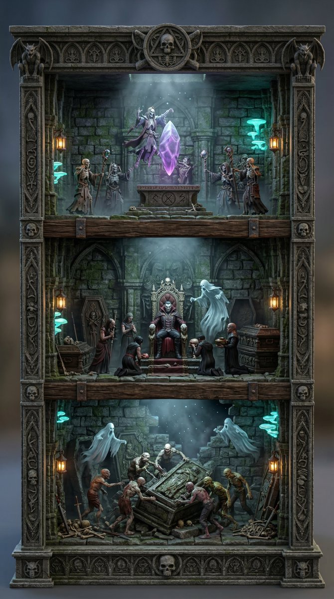 Game Asset - Ornate Diorama of Undead Dungeon — output 1
