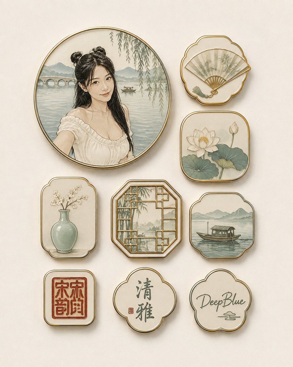 E-commerce Main Image - Song Dynasty Enamel Badges — output 1
