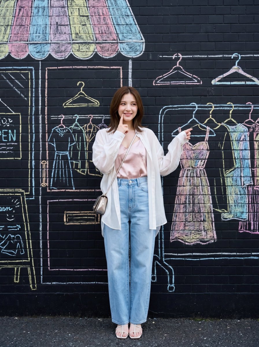 Product Marketing - Japanese Fashion Chalk Mural Portrait — output 1