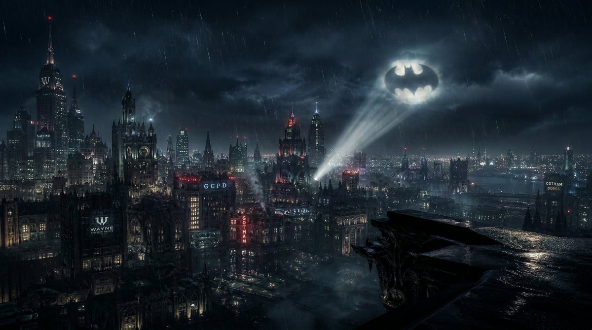 Game Asset - Gotham City Night Background — output 1