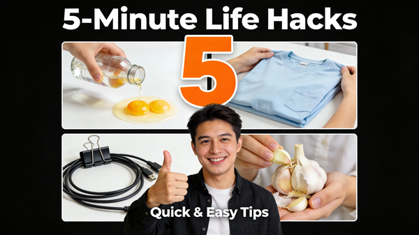 5-Minute Life Hacks Thumbnail — output 1
