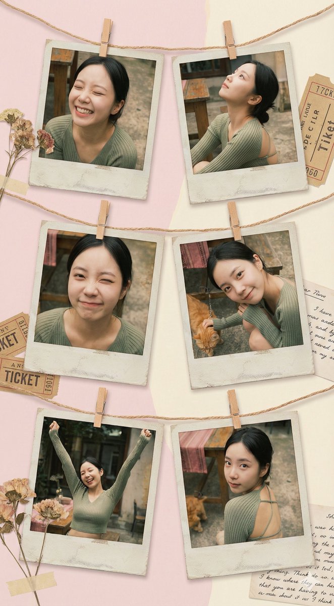 Vintage Polaroid collage portrait prompt — output 1