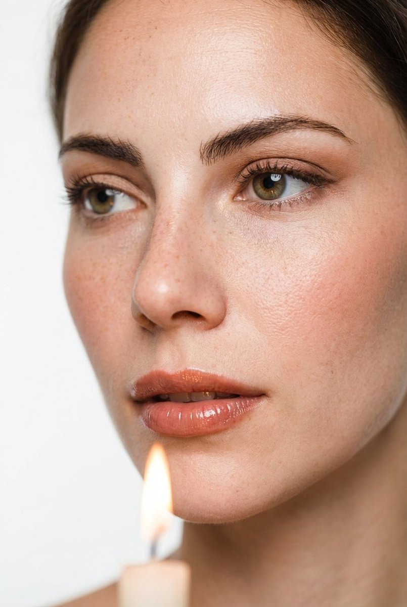 Cinematic Candlelight Beauty Portrait Edit Prompt — output 1