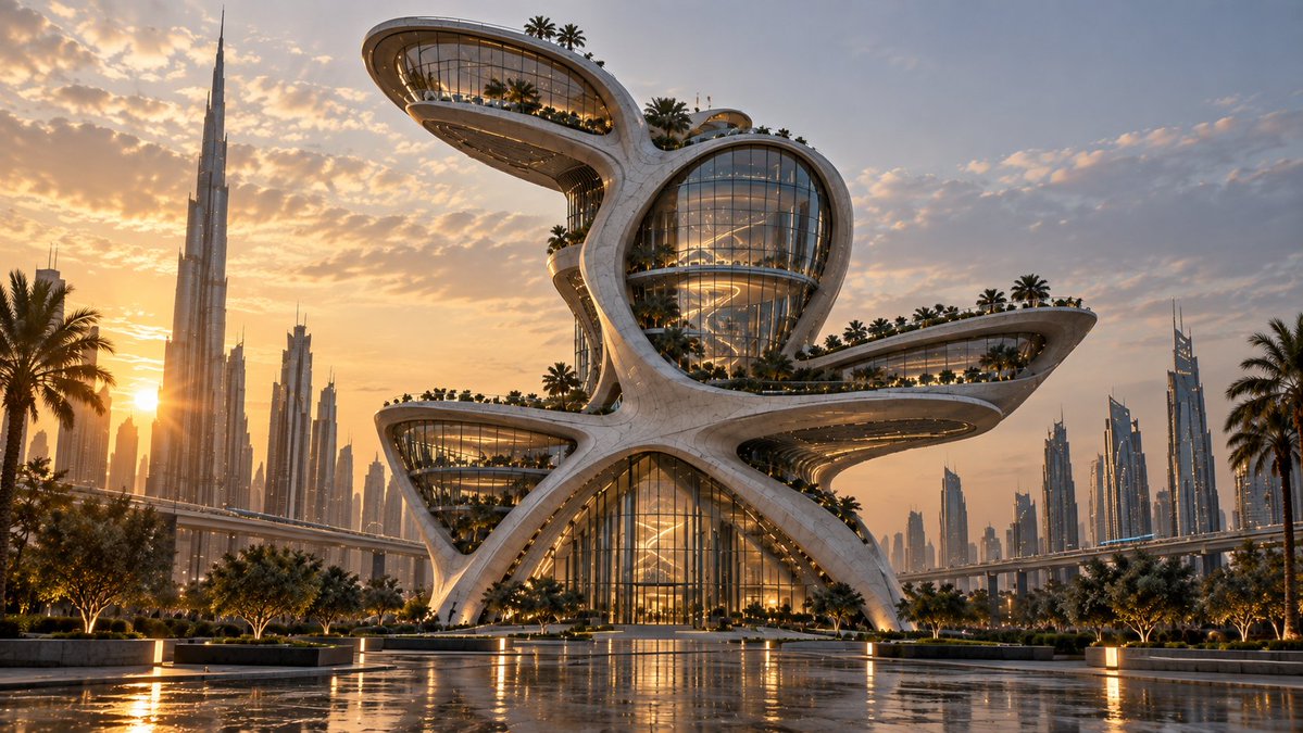 Game Asset - Futuristic Building Transformation — output 1