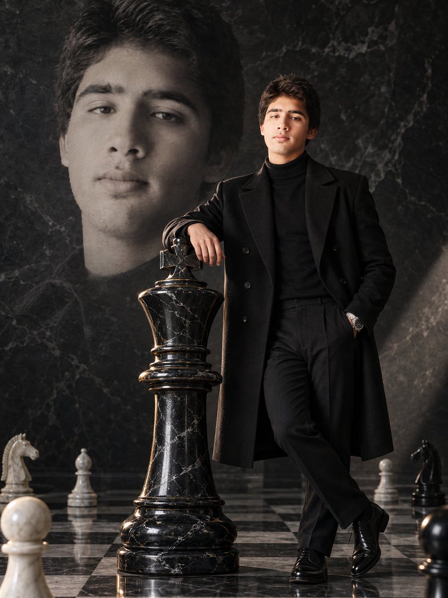 Social Media Post - Chess King Strategic Power Portrait Prompt — output 1