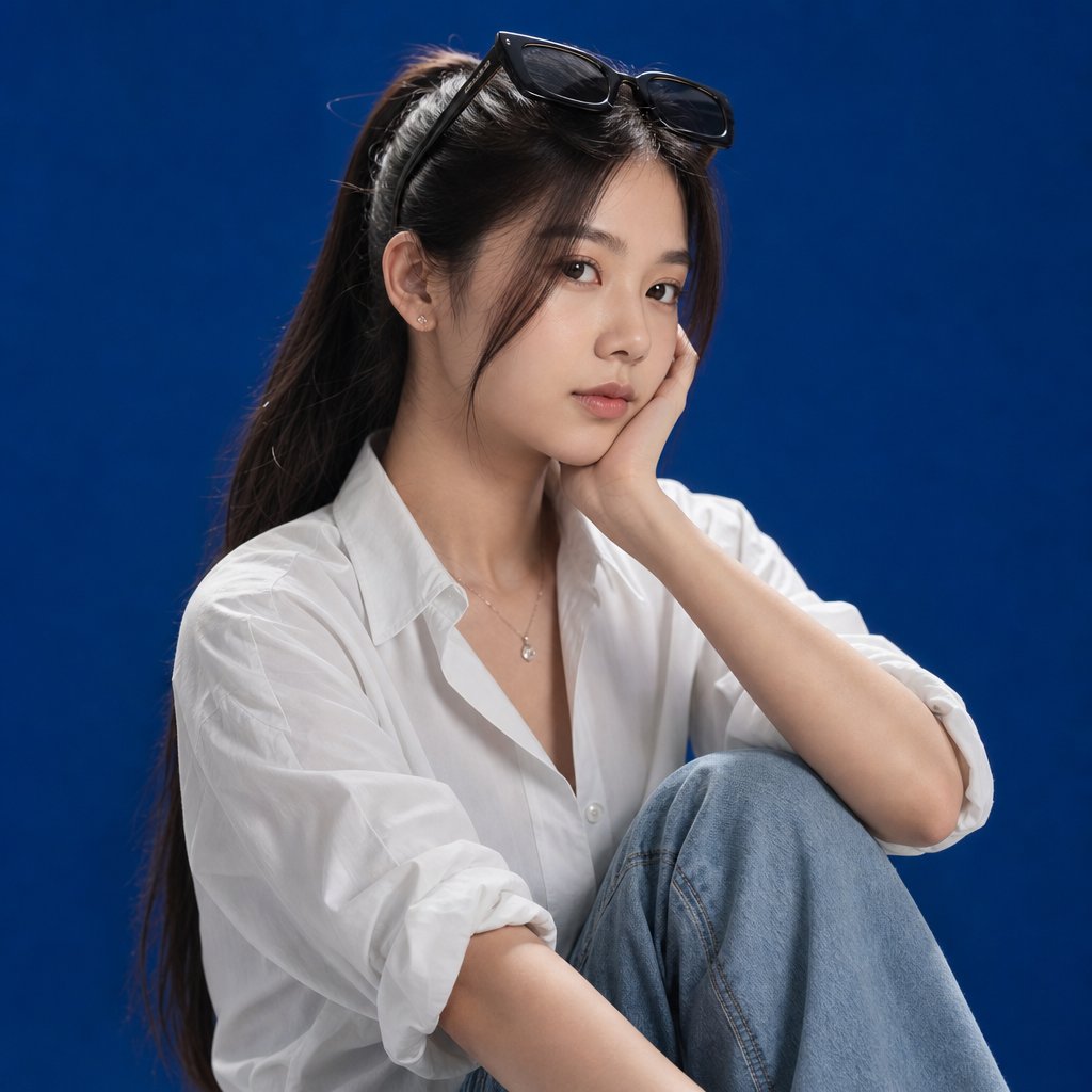 Profile / Avatar - Studio Portrait of Woman with Sunglasses — output 1