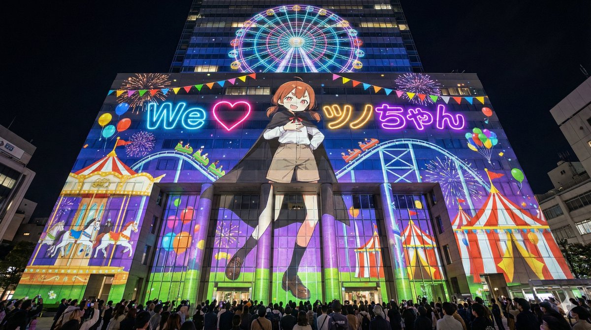 Projection Mapping Prompt for Nano Banana Pro (Amusement Park Theme) — output 1
