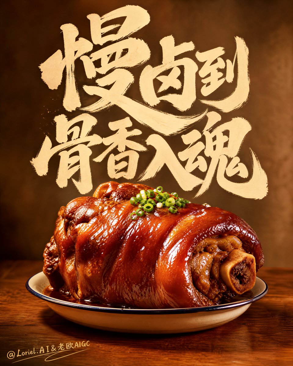 Product Marketing - Gourmet Braised Pork Knuckle Advertising Poster — output 1