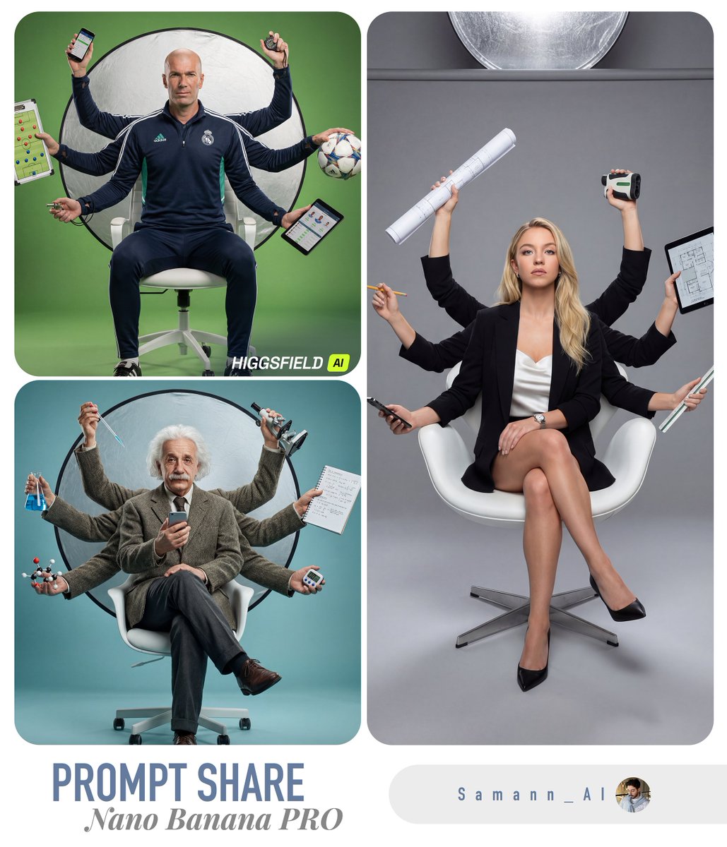 Hyper-Real Multi-Arm Professional Portrait — output 1