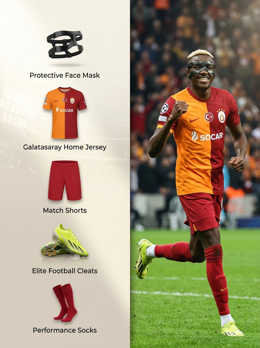 Infographic / Edu Visual - Sports Equipment Infographic Layout of Victor Osimhen — output 1