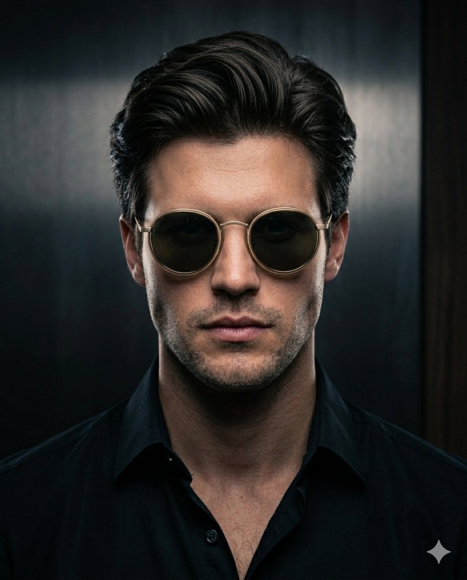 Profile / Avatar - Minimalist Noir Sunglasses Portrait — output 1