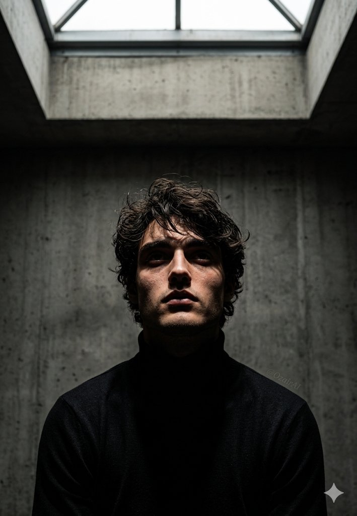 Profile / Avatar - Industrial Brutalist Documentary Portrait — output 1