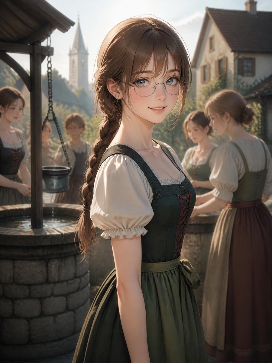 Comic / Storyboard - Medieval Village Girl at the Well — output 1